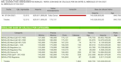 novillo de arrendamiento mercado de liniers abril 2021