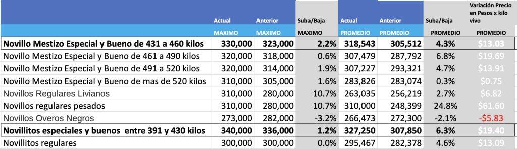indice novillo arrendamiento mercado agroganadero cañuelas mag hoy