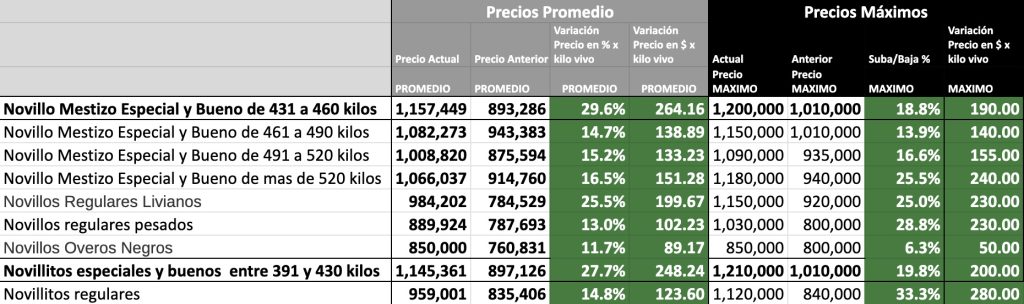 precio novillo para arrendamiento